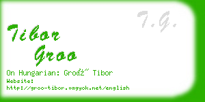 tibor groo business card